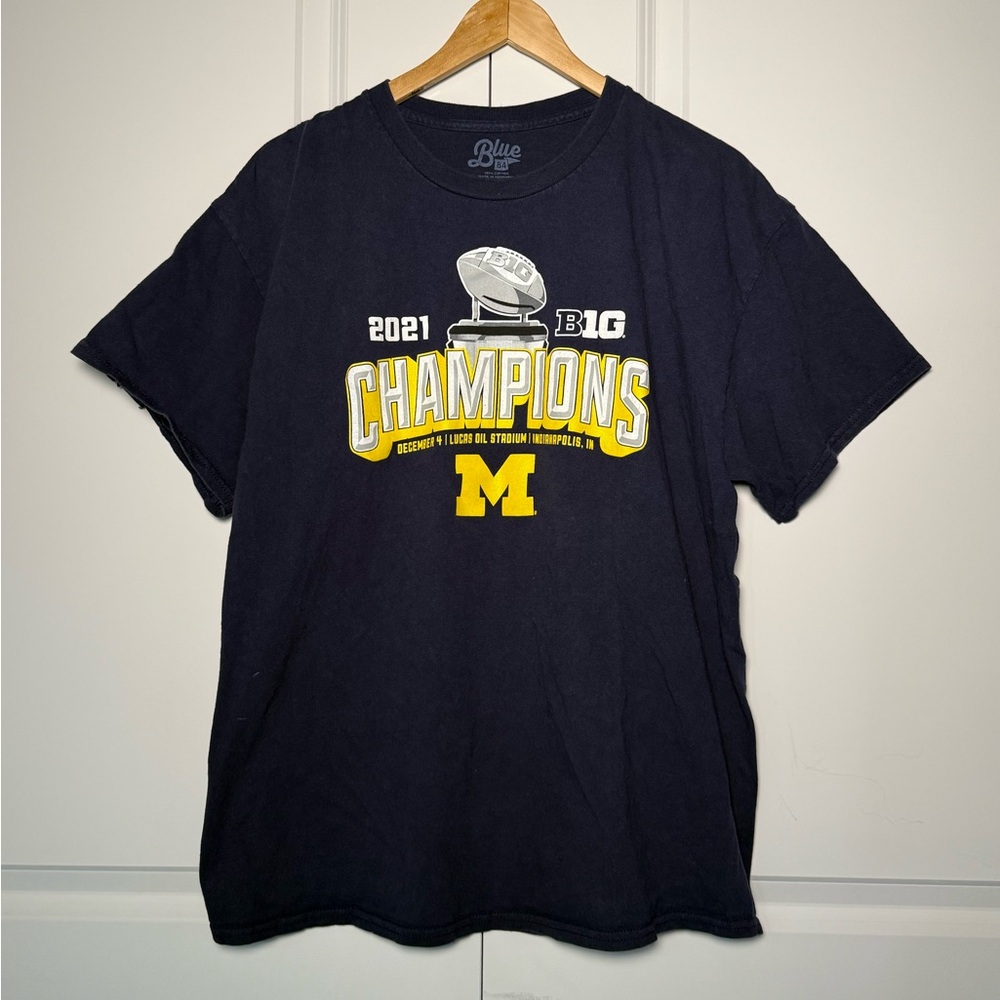 Blue 84 Michigan Football Big10 Champions T-Shirt